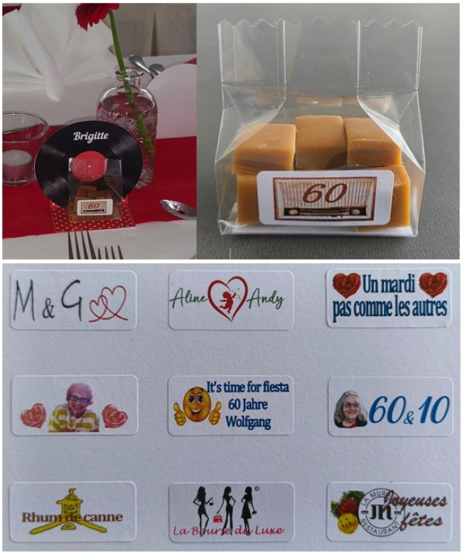 Petits sachets, décoration de tables